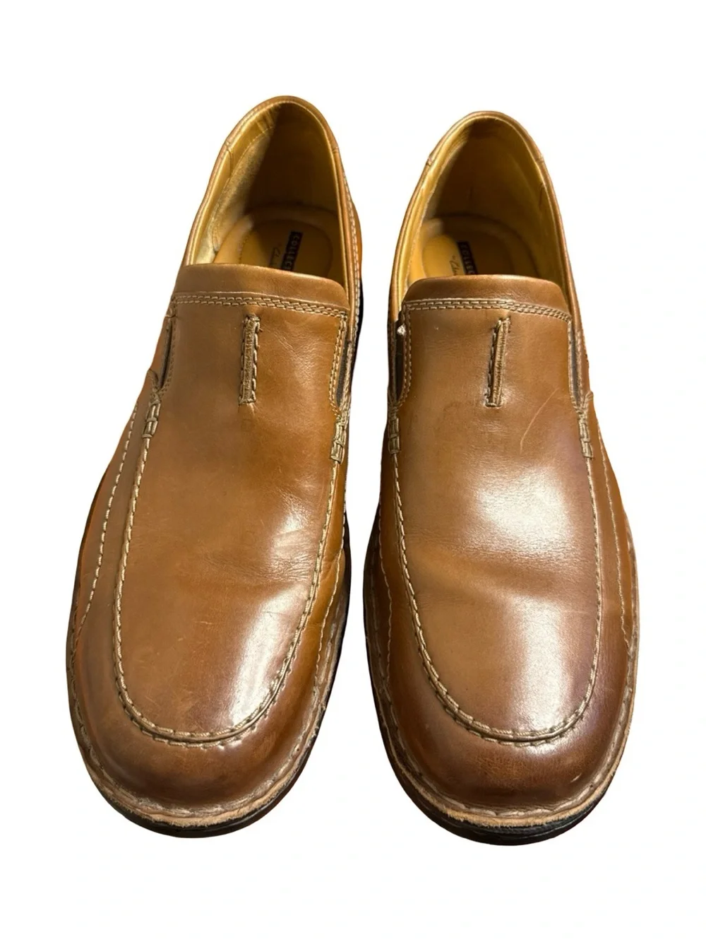 Clarks Northam Racer Slip On Leather‎ Loafer Cognac Men's 13